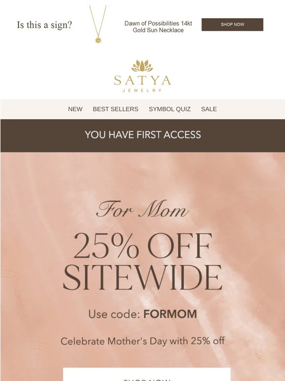 ❤️ VIP Access: 25% OFF sitewide this weekend!