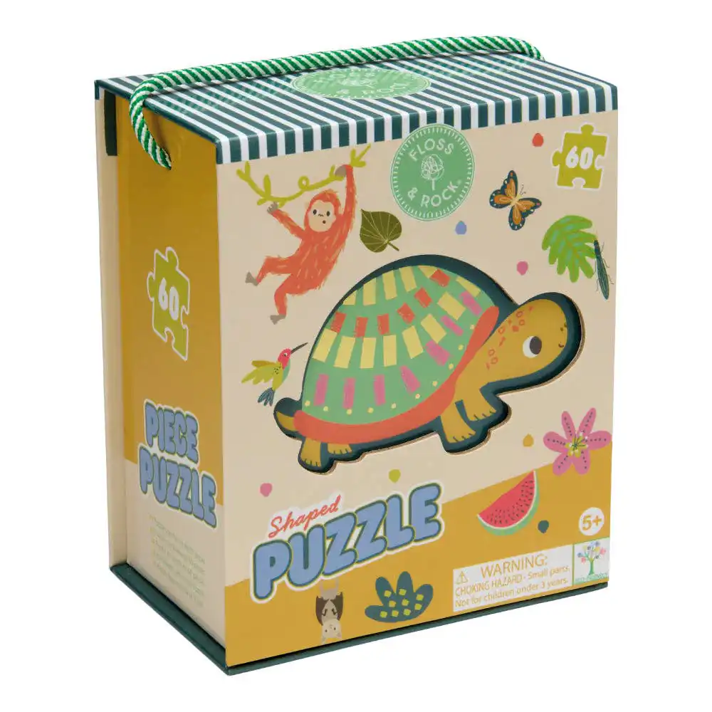 A wild puzzle adventure awaits Step into a vibrant jungle world with this detailed shaped puzzle from Floss & Rock. Featuring playful jungle animals a...