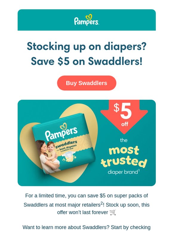 Save $5 on Swaddlers packs