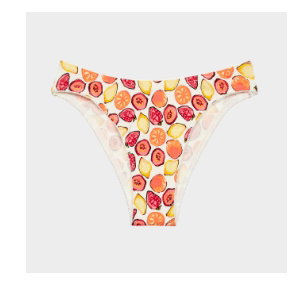 Mini Cheeky Cotton Panty and Picot Trim in Tropical Fruit