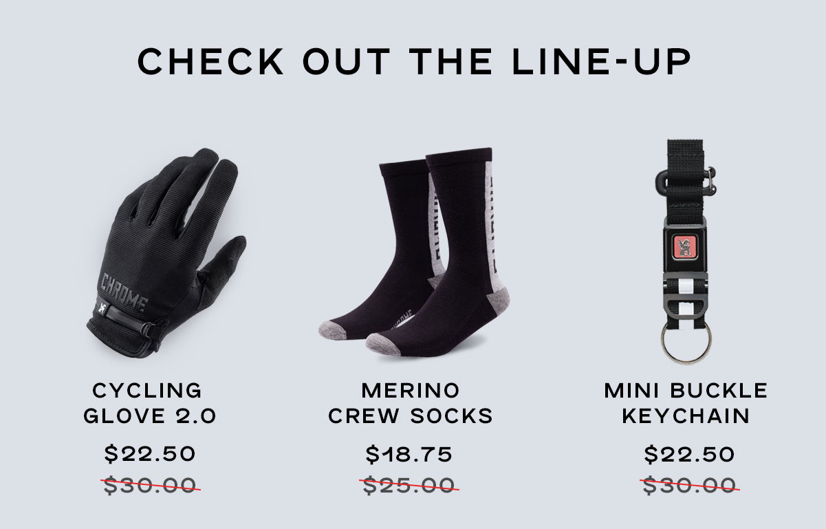 Gloves, Socks, and Mini Buckle Keychain in the Gear Up Deal