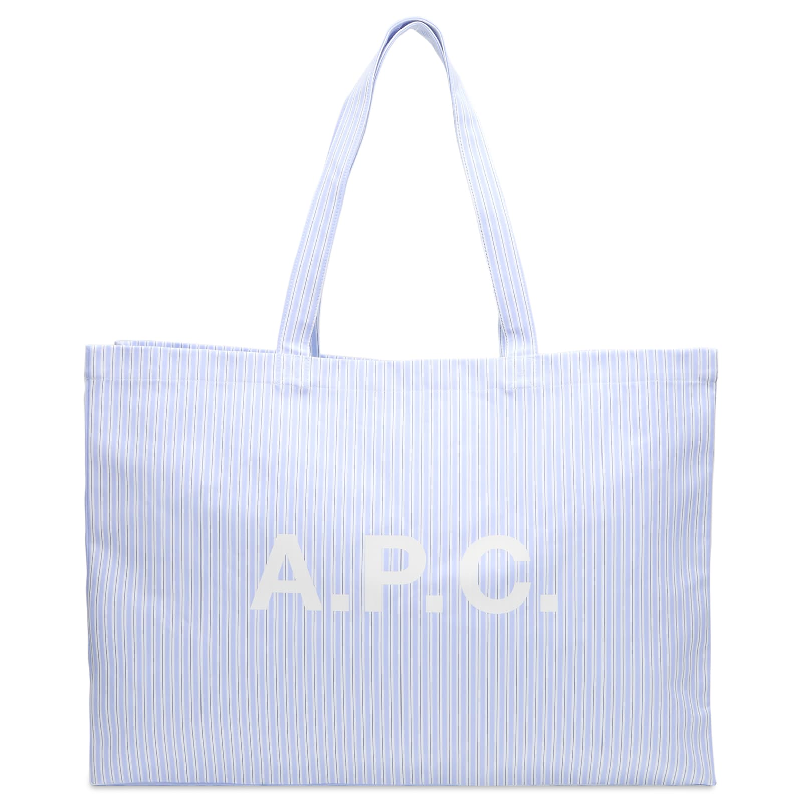 A.P.C. Striped Poplin Diane Shopping Tote
