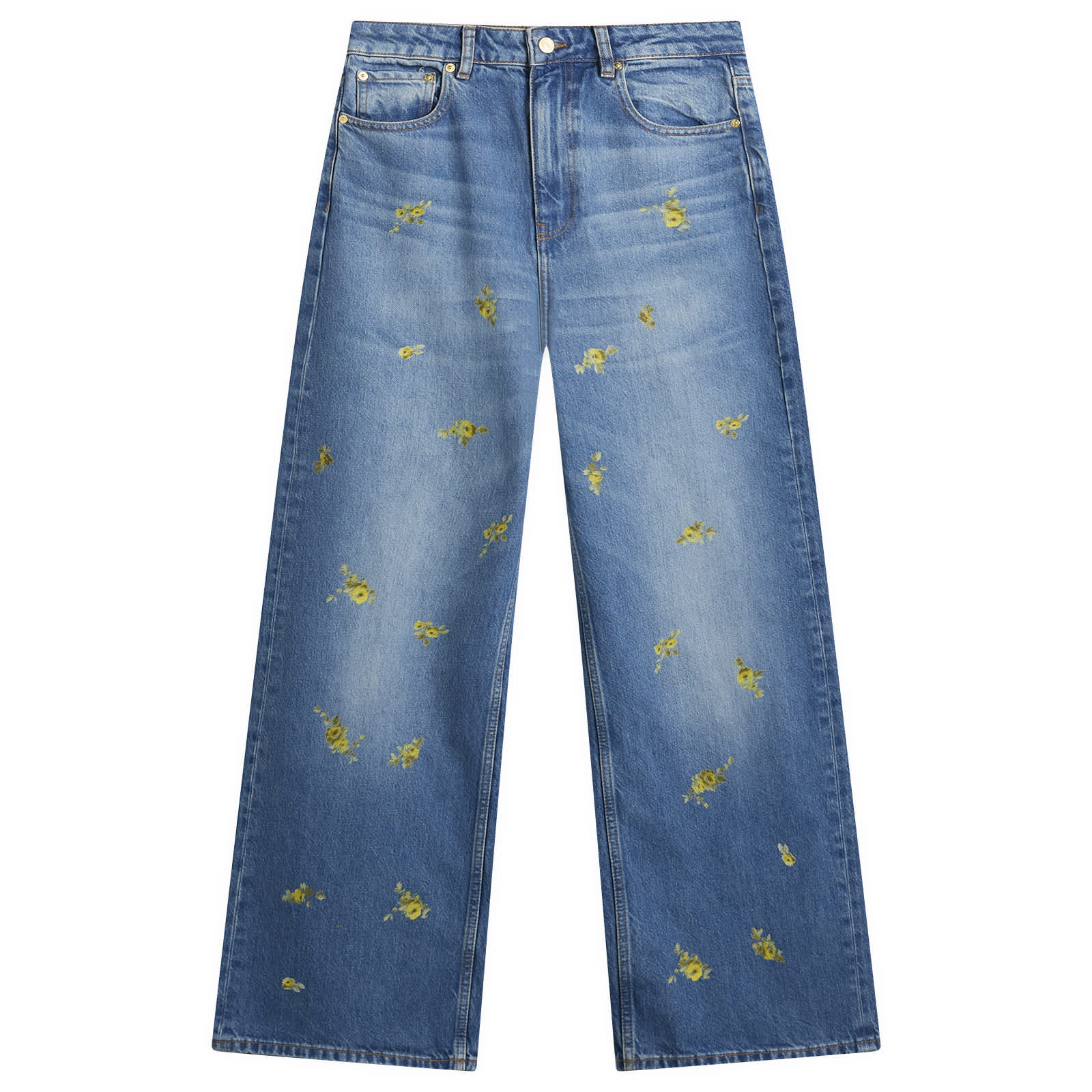 GANNI Printed Flower Lari Jeans