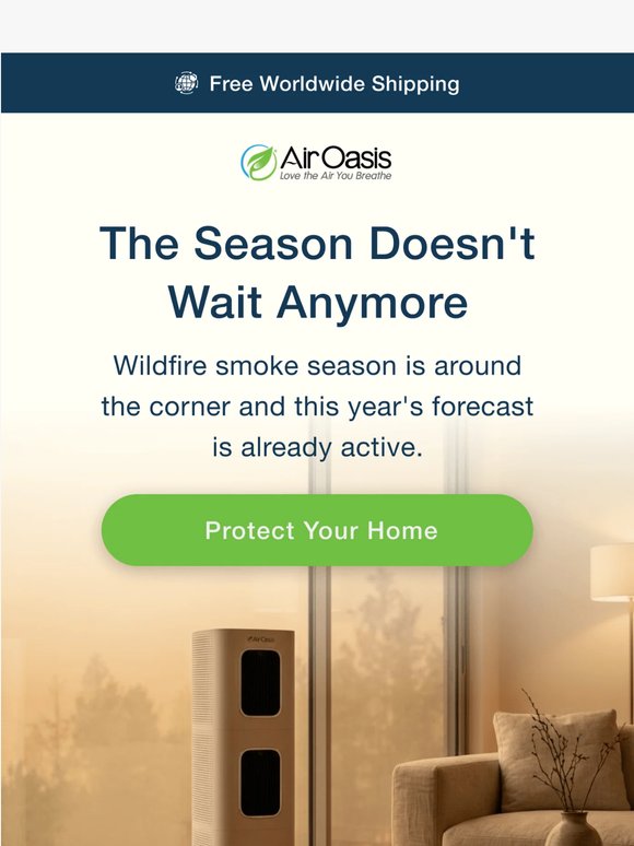 The wildfire is 400 miles away. Your air doesn't know that.