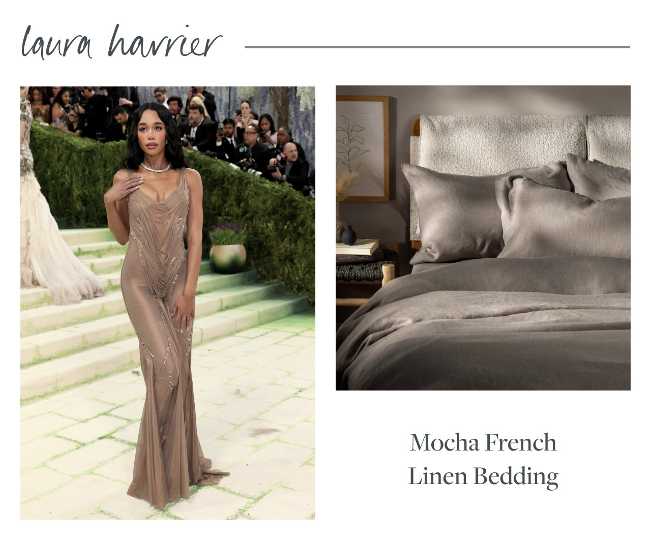 Mocha French Linen Bedding 
