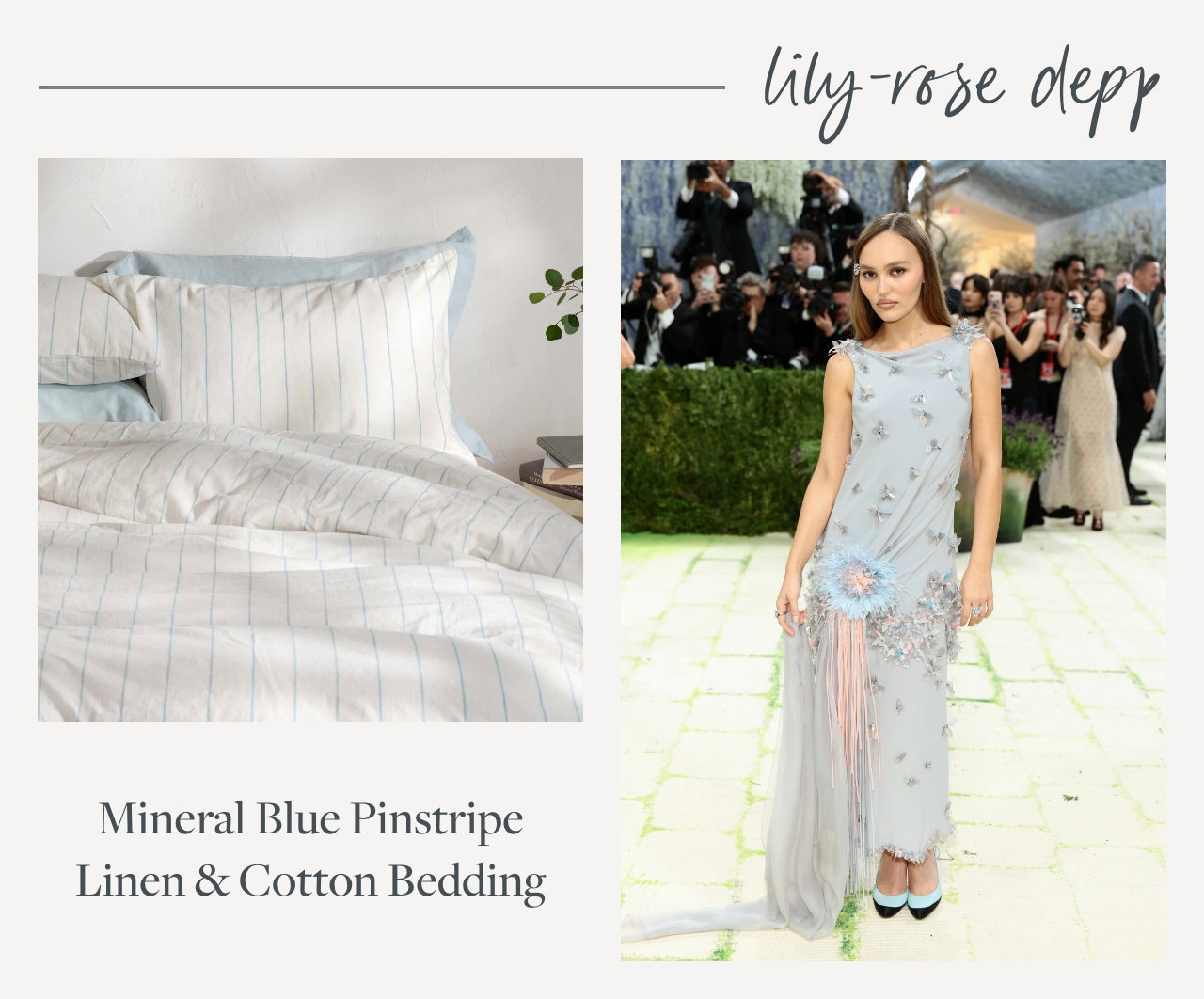 White/Blue Pinstripe Linen Cotton Blend Bedding