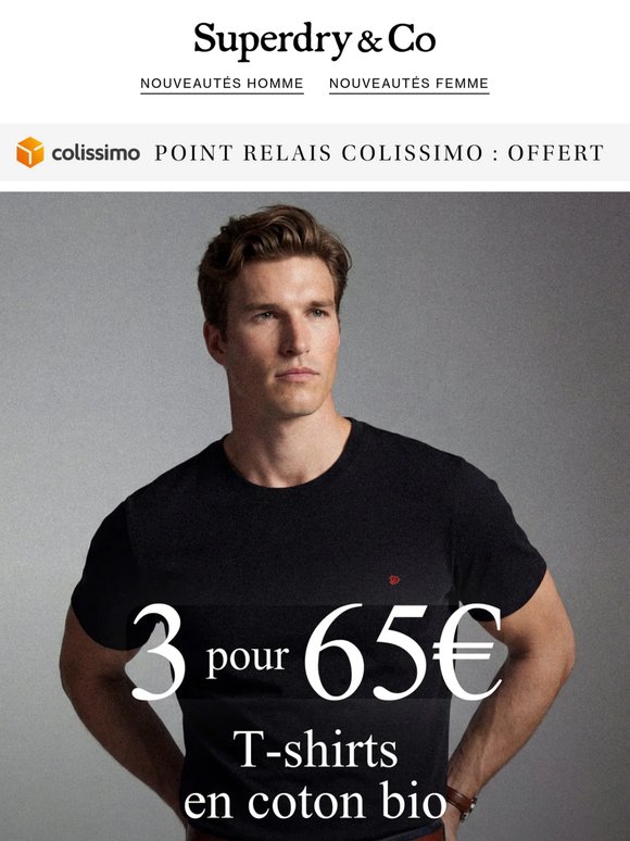 Vos t-shirts du quotidien : 3 pour 65 €