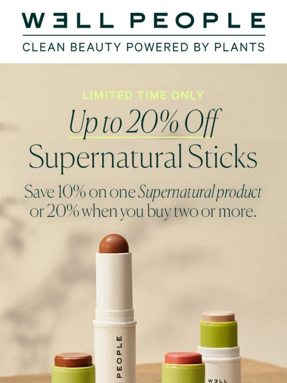 Up to 20% off everything Supernatural ✨