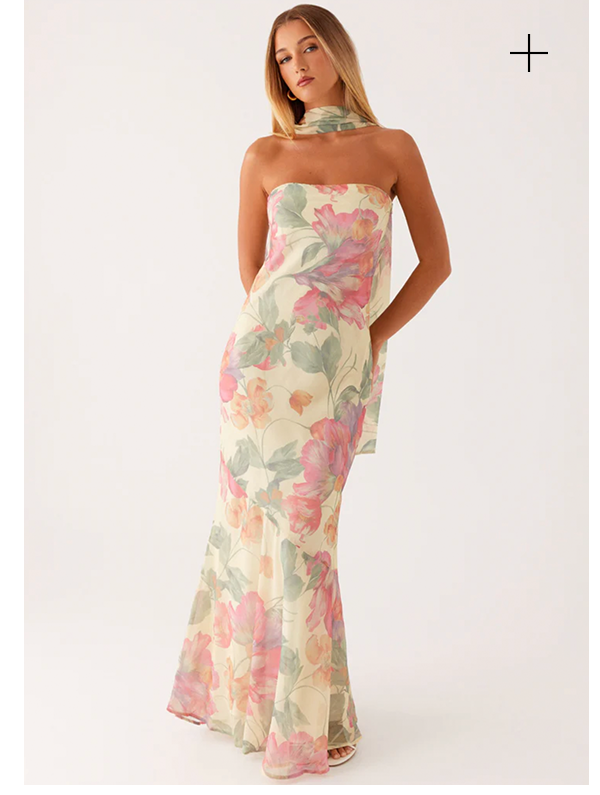 Under The Pagoda Maxi Dress — Yellow Peony 