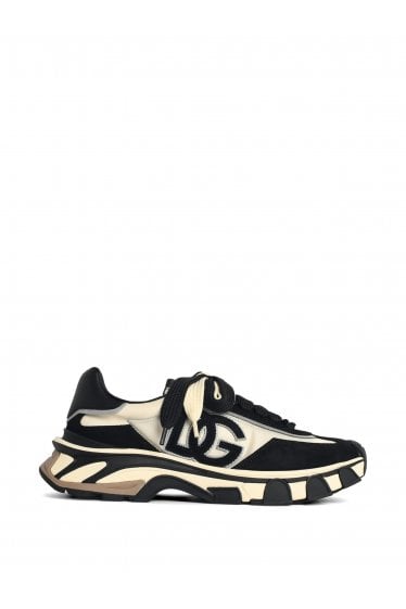 Mixed Material Sneakers Black