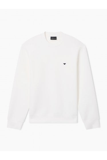 Double-Jersey Branded Sweatshirt White