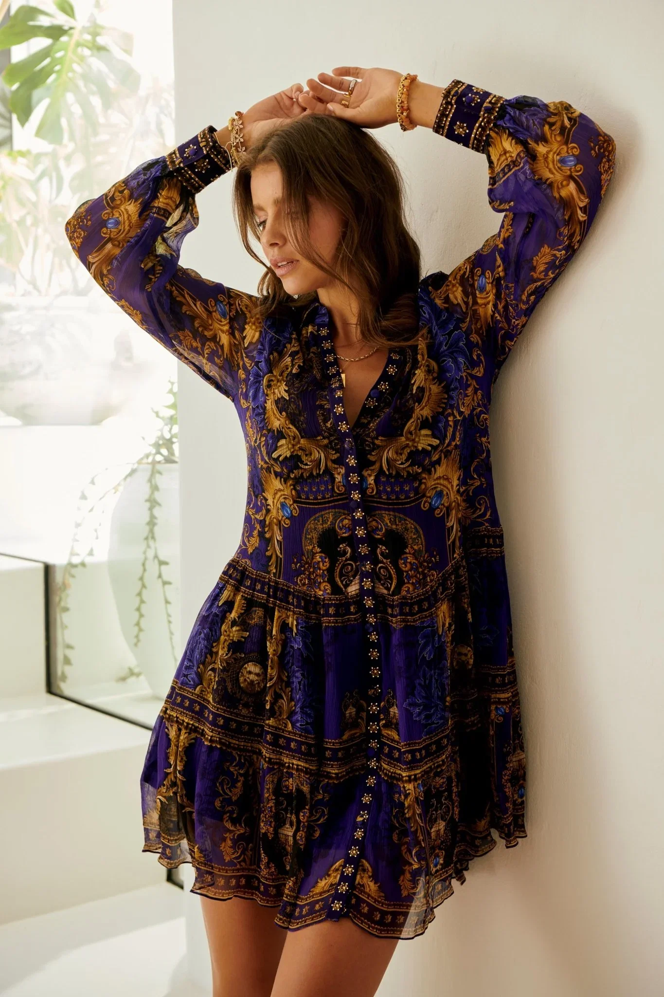 Image of Midnight Blue Shirt Dress
