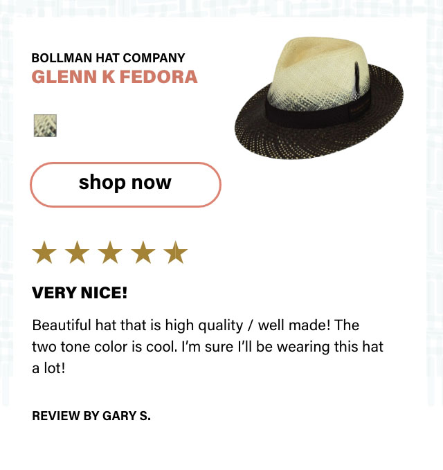 Glenn K Fedora by Bollman Hat Company 