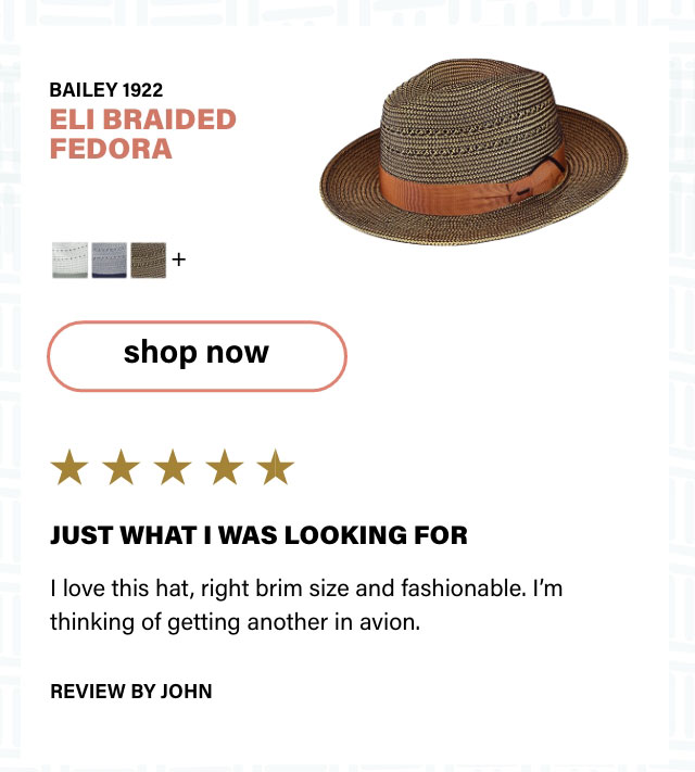 Eli Braided Fedora by Bailey 1922 