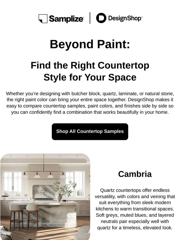 The Best Paint Colors for Quartz, Butcher Block & More