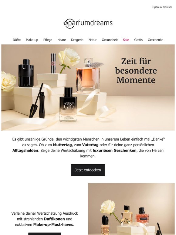Luxuriöse Geschenke von Lancôme, Armani und viele mehr