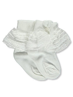 Piccolo Baby Girls’ "White Ruffle" Socks