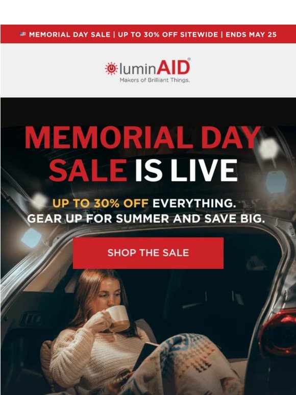 Memorial Day Sale: up to 30% off 🇺🇸