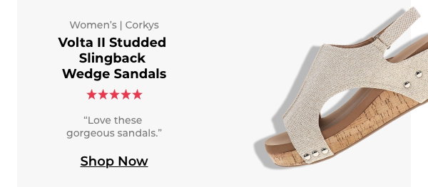 Corkys Volta II Studded Slingback Wedge Sandals