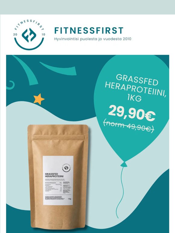 Rajoitettu erä: Grassfed-heraproteiini -40% 💪