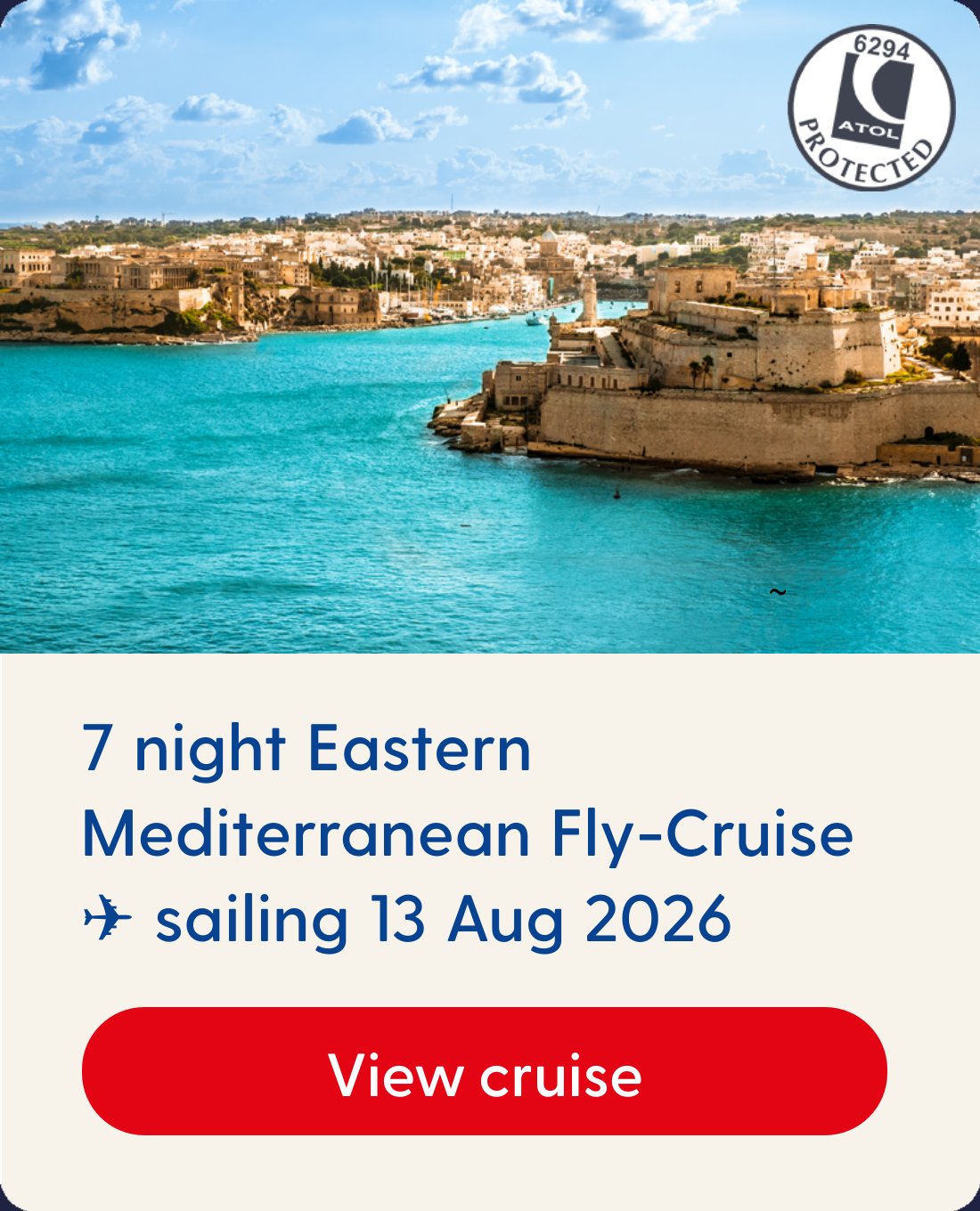 7 night Eastern Mediterranean Fly-Cruise