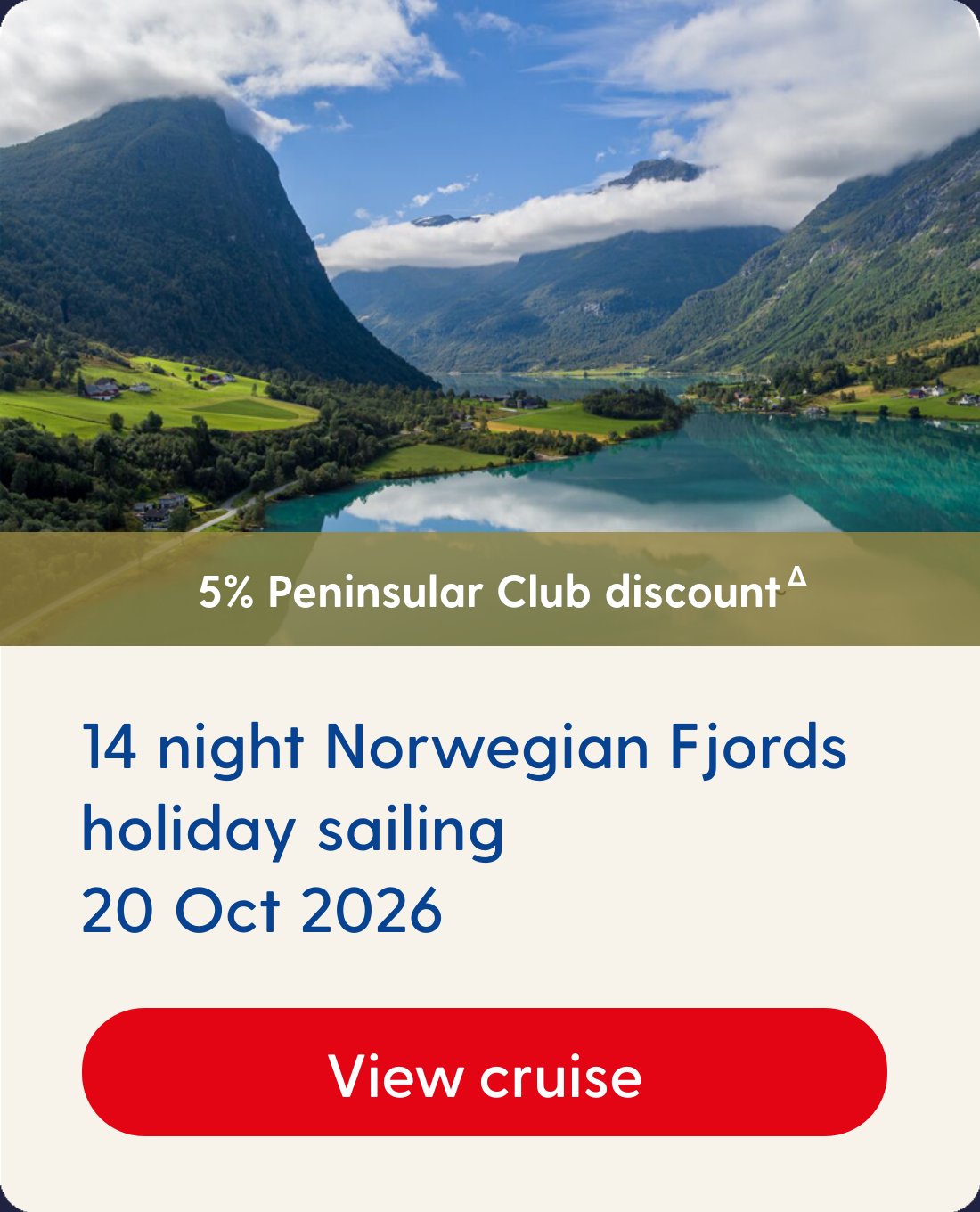 14 night Norwegian Fjords holiday