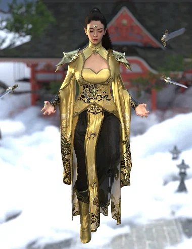 dForce Lala Gilded Immortal Outfit for Genesis 9
