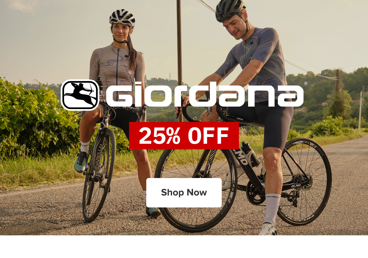 Giordana Sale! Shop Italian-made excellence for 25% off! Sale ends Sunday 5/10.