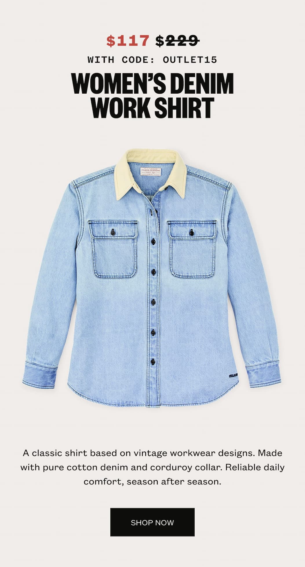 Women's Denim Work Shirt