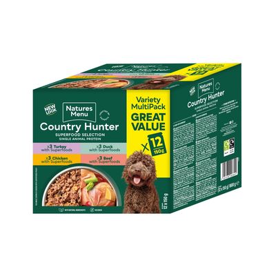 Natures Menu Country Hunter Superfood Selection Dog Pouches