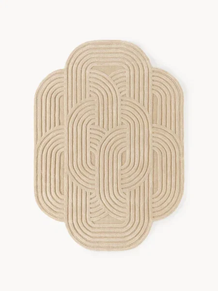 Teppich Koli mit Hoch-Tief-Struktur in organischer Form