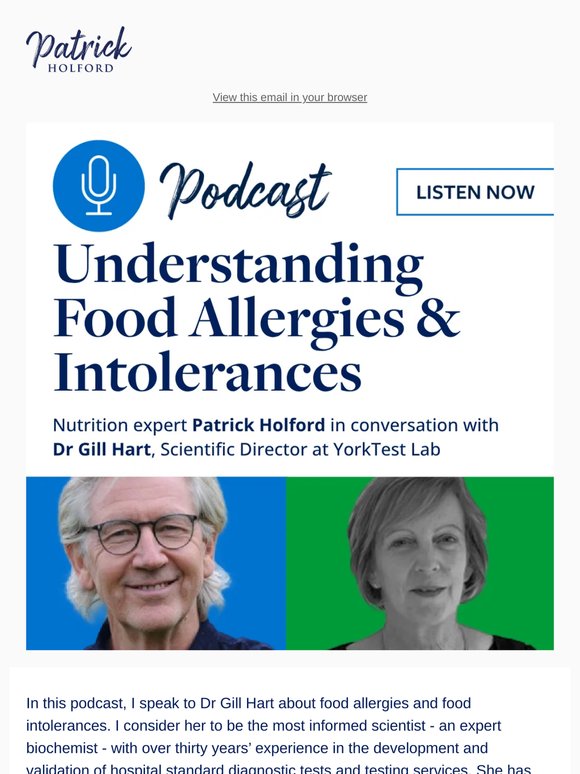 Podcast! Food allergies and intolerances explained
