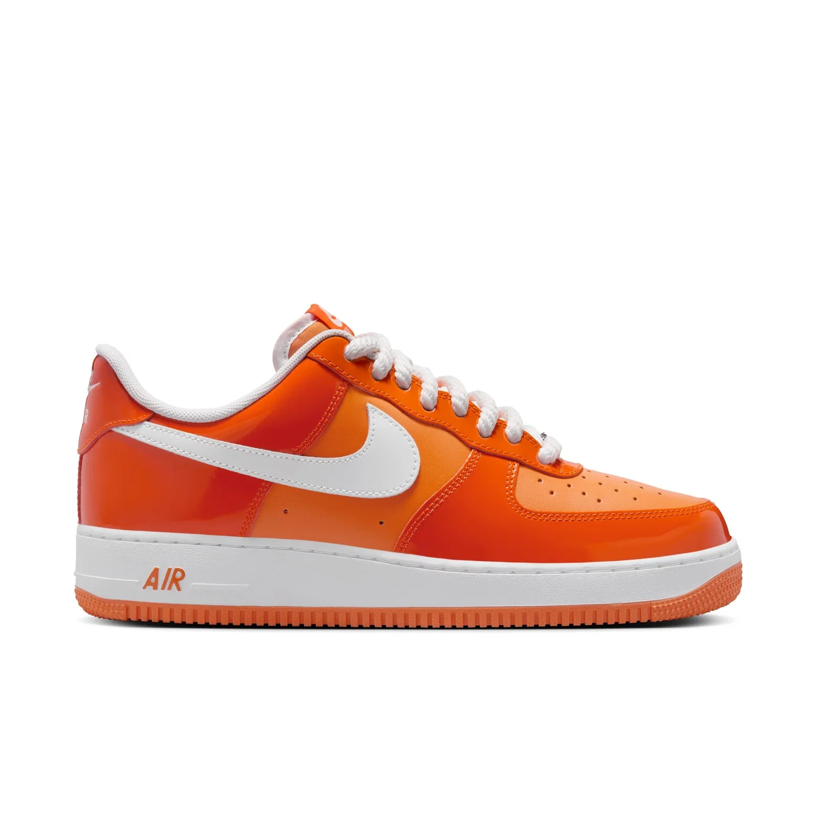 Image of Nike Air Force 1 '07 LV8 'Orange White Patent' Men's Shoes