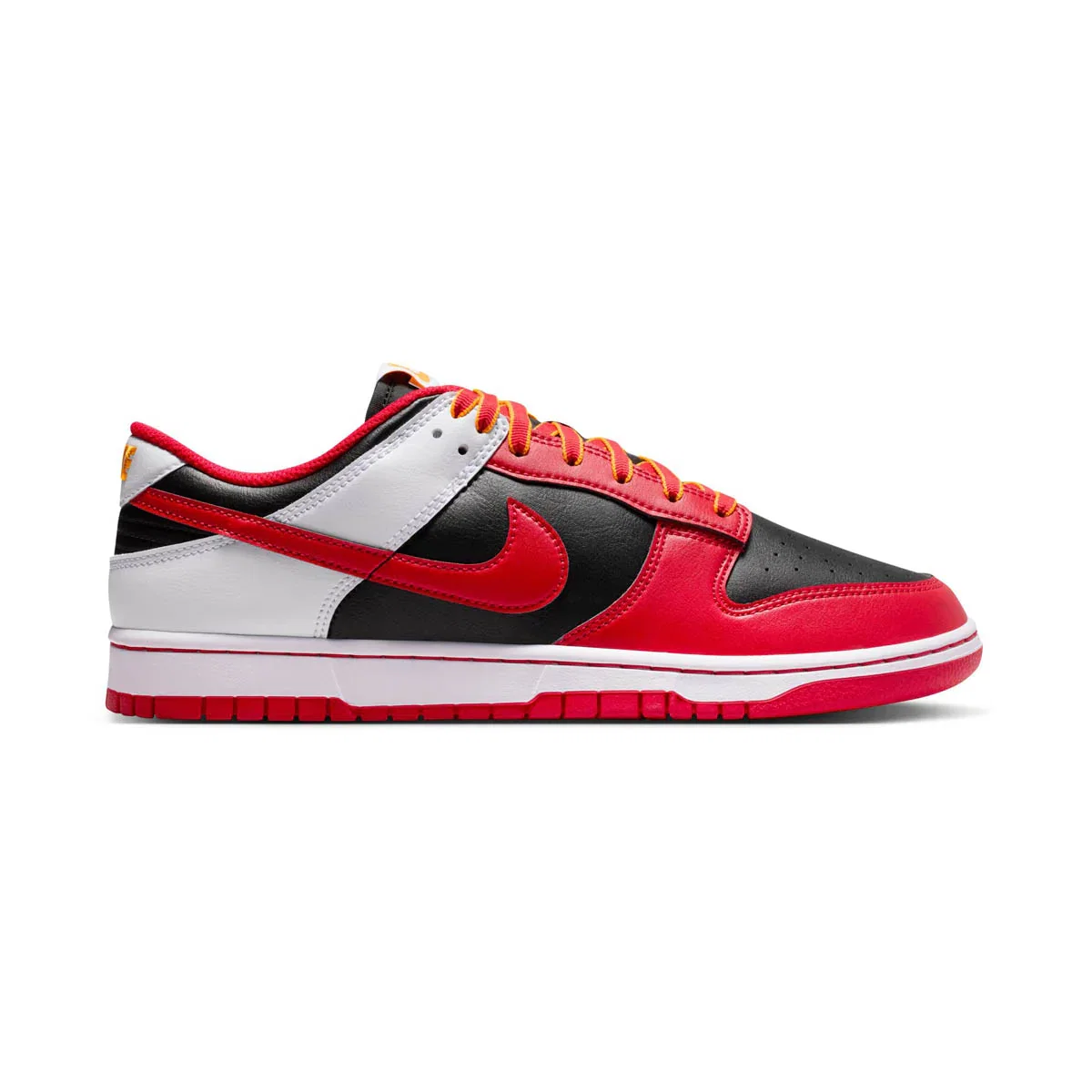 Image of Nike Dunk Low Retro 'Black White University Red' Men's Shoes