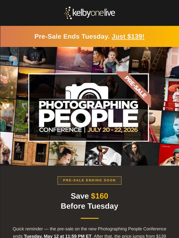 Photographing People Conference pre-sale ends Tuesday