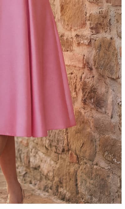Strapless Bow Waist Mikado Midi Dress In Cherry Blossom