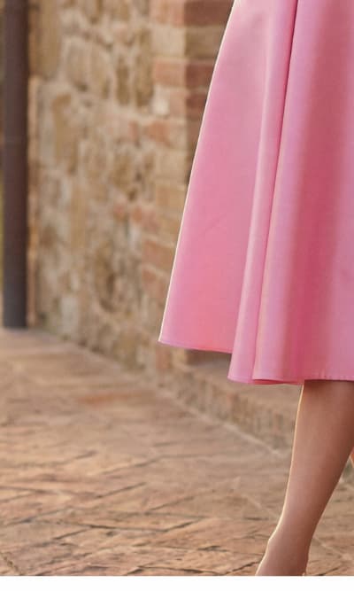 Strapless Bow Waist Mikado Midi Dress In Cherry Blossom