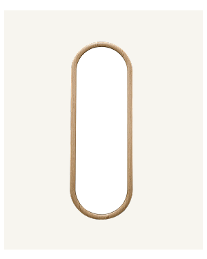 Shop Sorrento Oval Wall Mirror (Oak, 45 x 135cm)