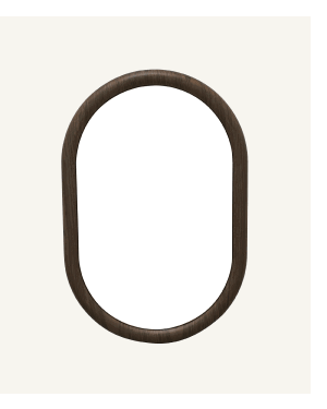 Shop Sorrento Oval Wall Mirror (Walnut, 50 x 75cm)