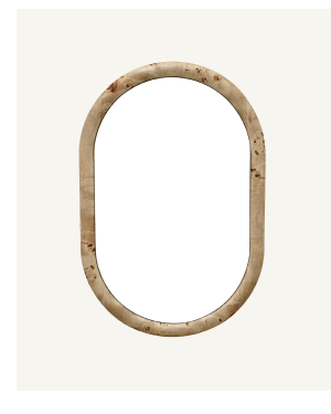 Shop Sorrento Oval Wall Mirror (Oak, 50 x 75cm)