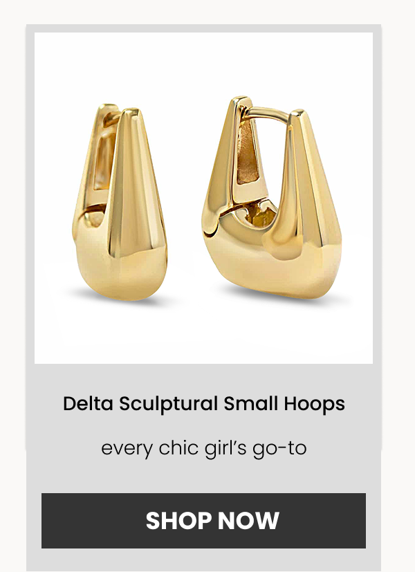 Delta Sculptural Small Hoops