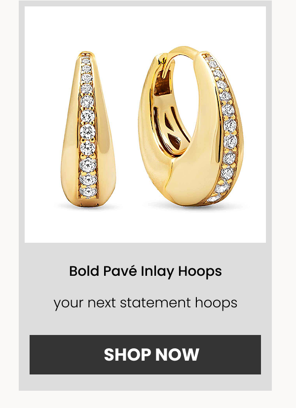 Bold Pavé Inlay Hoops