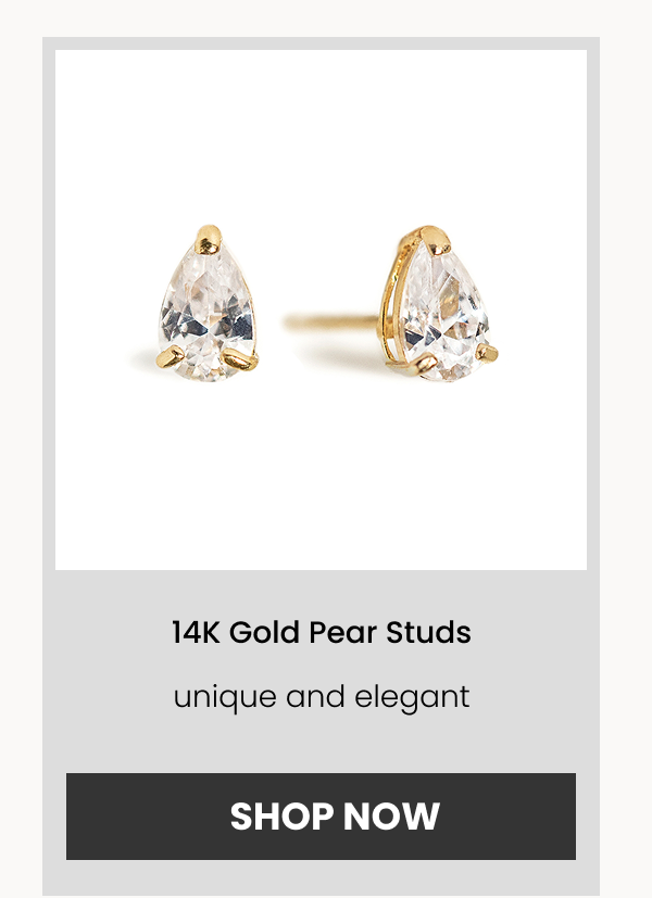 14K Gold Marquise Studs