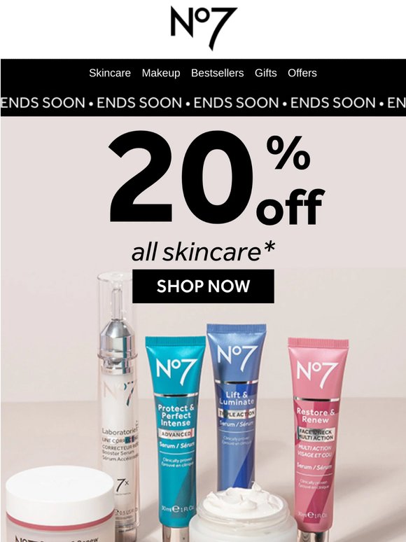 Last Chance for 20% Off Skincare 💫