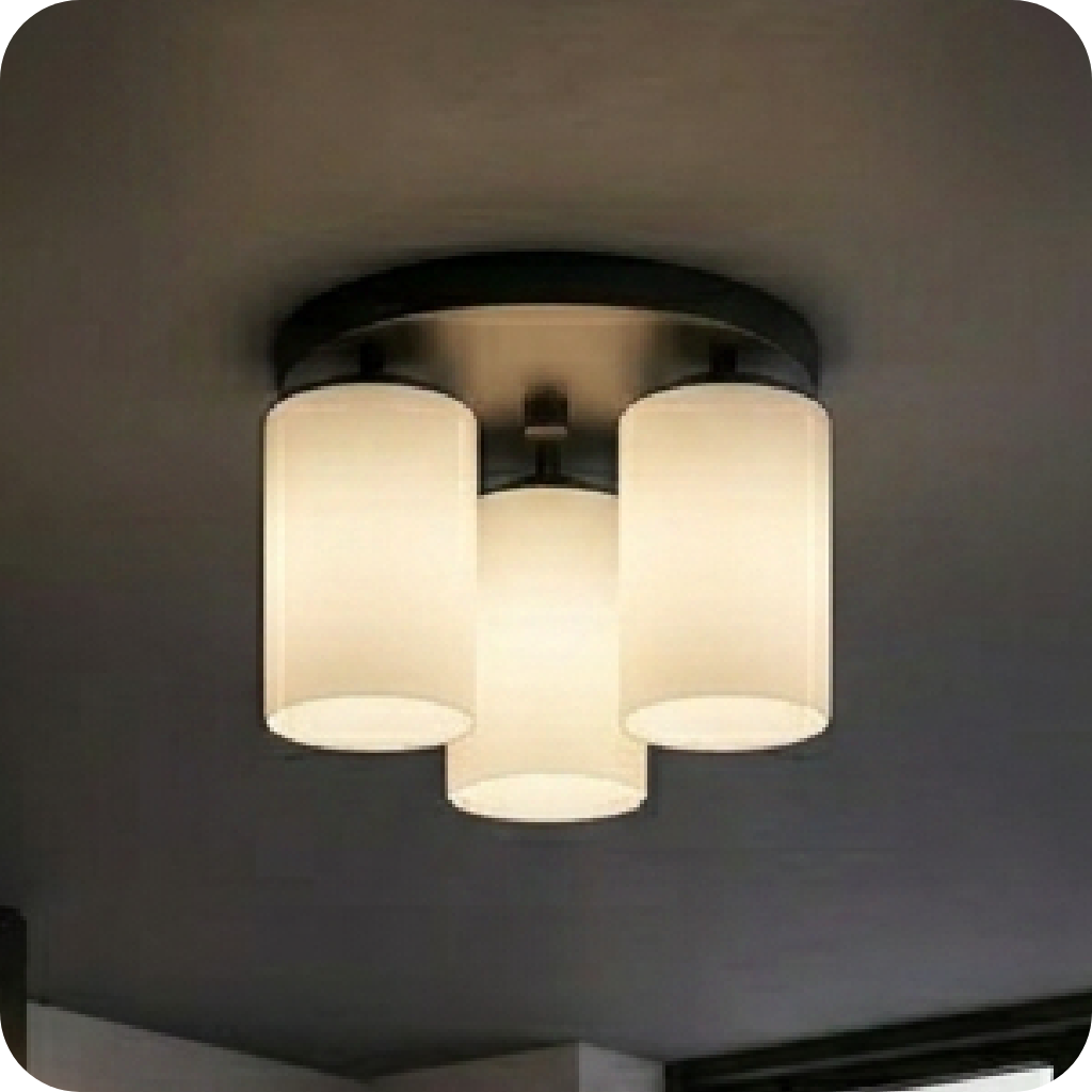 Matte Black Three Light Flush Mount from the Cofield Collection