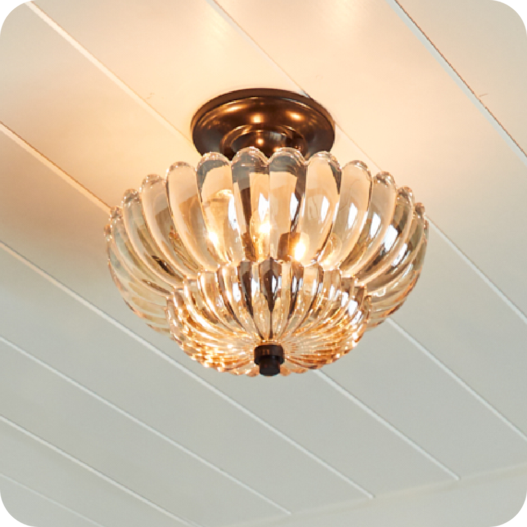 Whitecap 3-Light Semi-Flush Mount in Mottled Cocoa