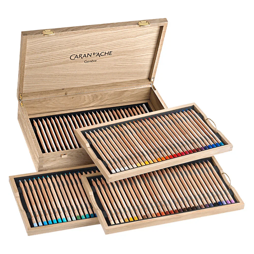 Image of Caran d'Ache Luminance 6901 Luxury Wooden Box with 100 Pencil Set