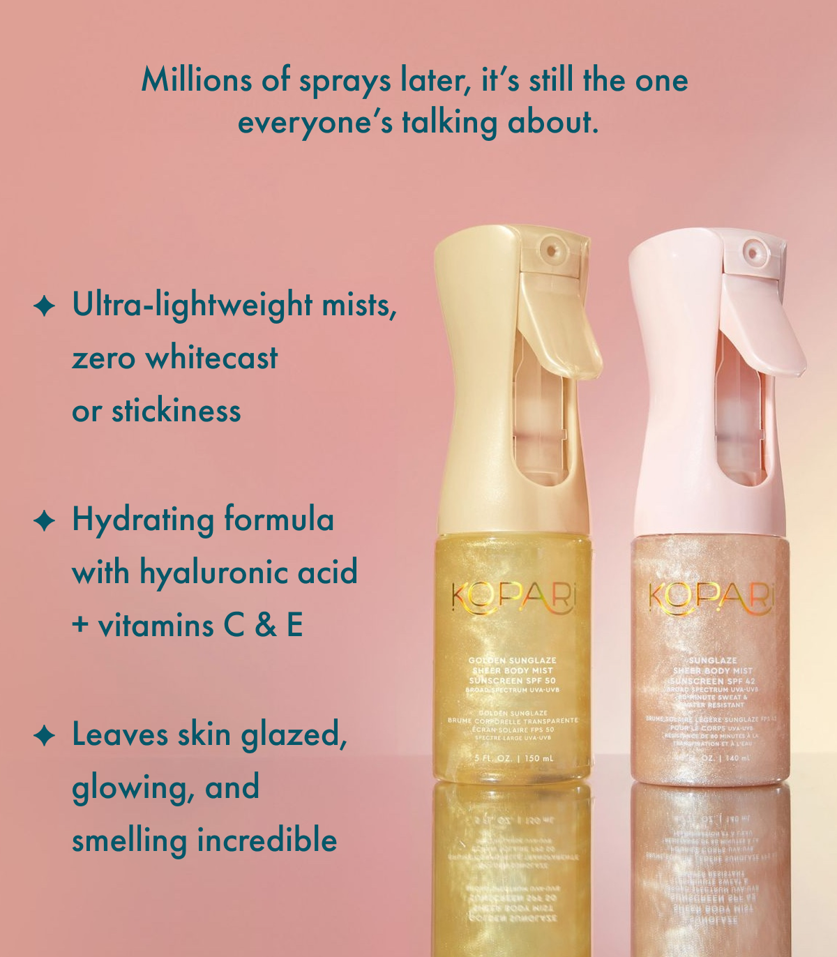 40% OFF Sunglaze Sheer Body Mist Sunscreen SPF 42