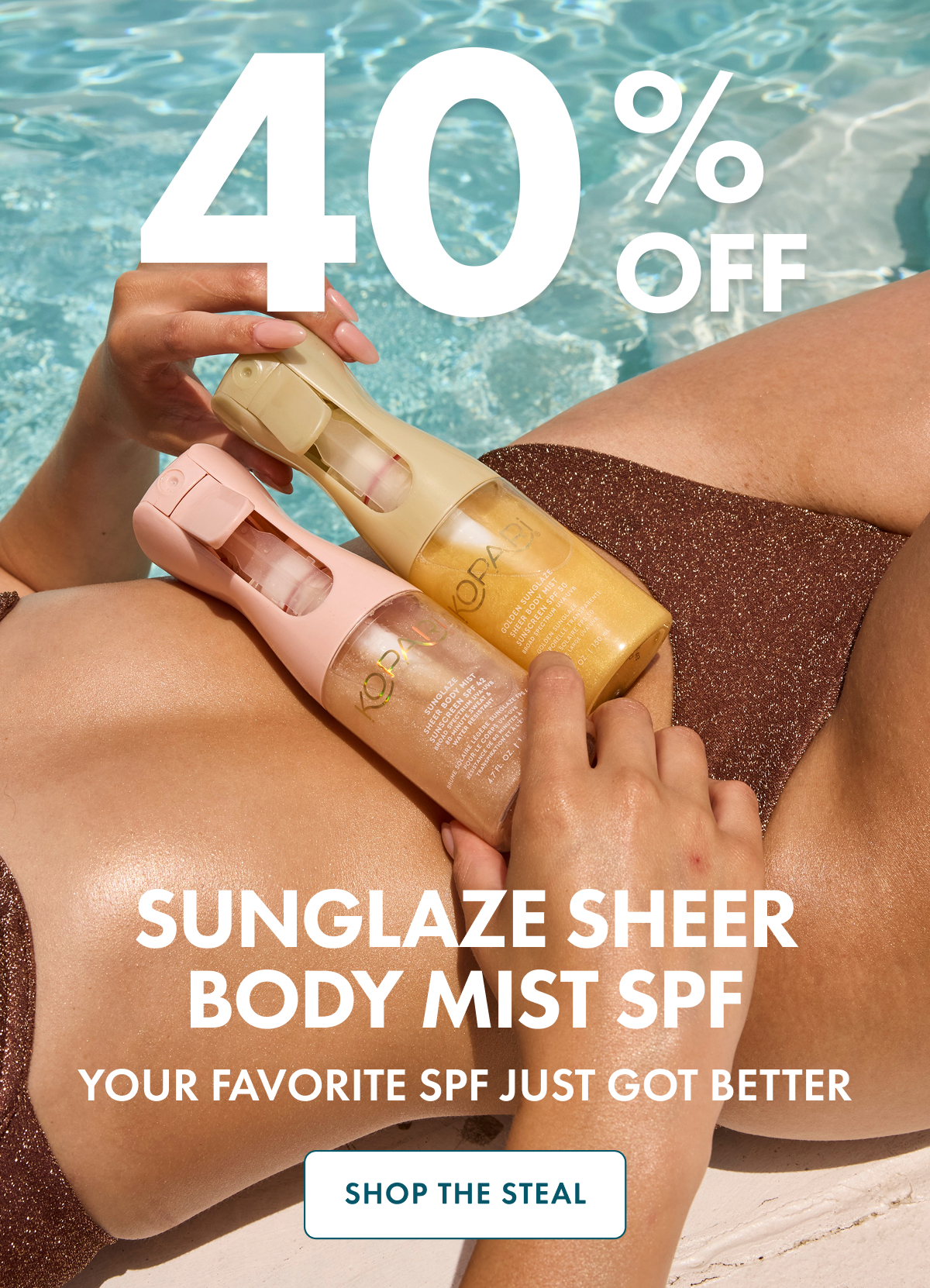 40% OFF Sunglaze Sheer Body Mist Sunscreen SPF 42