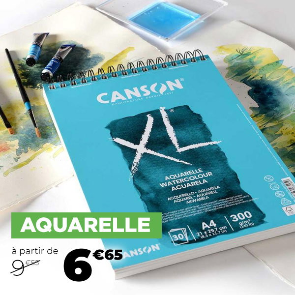 Bloc de papier XL aquarelle 300 g/m² - Canson